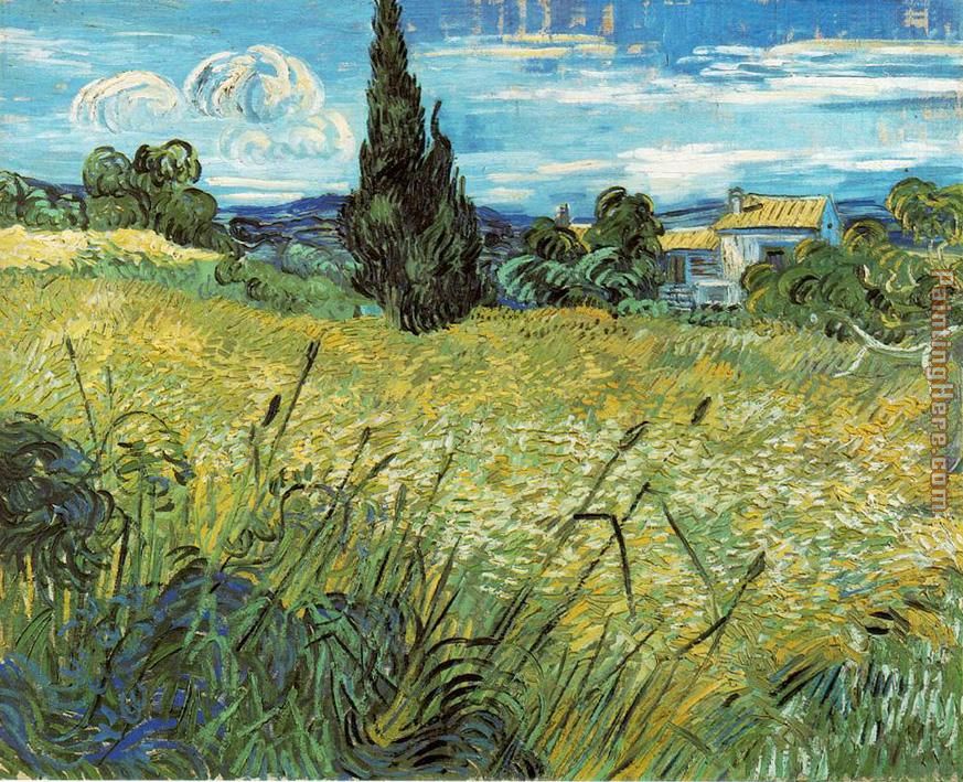 Wheat Field 1889 painting - Vincent van Gogh Wheat Field 1889 art painting